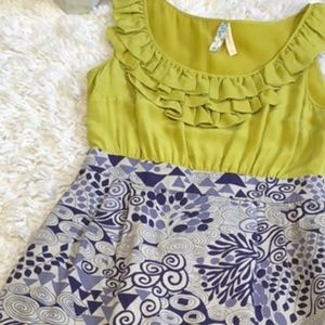Anthropologie Maeve Ruffle Top Dress Size 2